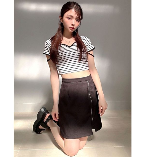 RESEXXY「ハイウエスト台形ミニスカート」|スカート|