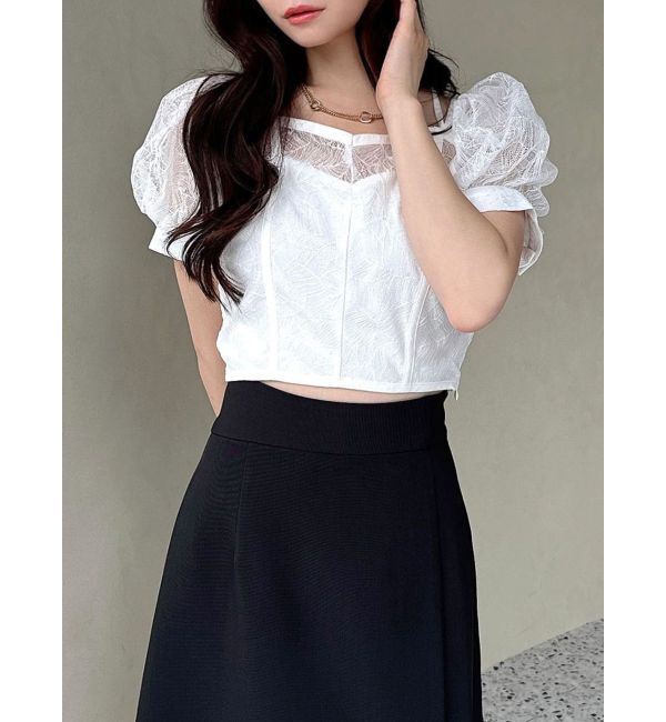 RESEXXY「スパンコールレースブラウス」|シャツ・ブラウス|ホワイト