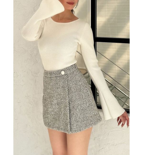 RESEXXY「ヘリンボーンラップスカパン【セットアップ着用可能】」|その他|グレー