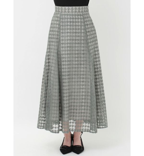 RESEXXY「ハウンドトゥースシアーフレアスカート」|スカート|