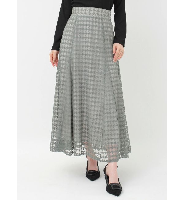 RESEXXY「ハウンドトゥースシアーフレアスカート」|スカート|