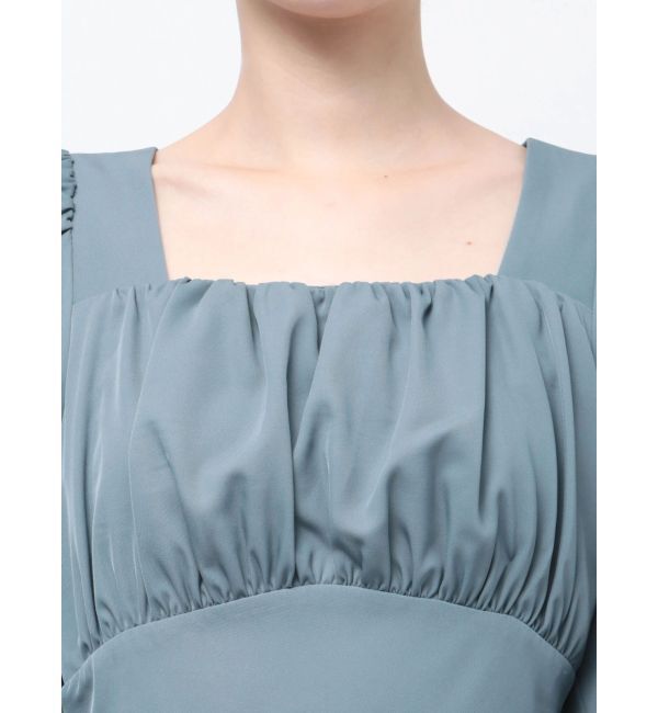 RESEXXY「フロントギャザーフレアロングワンピース」|ワンピース|