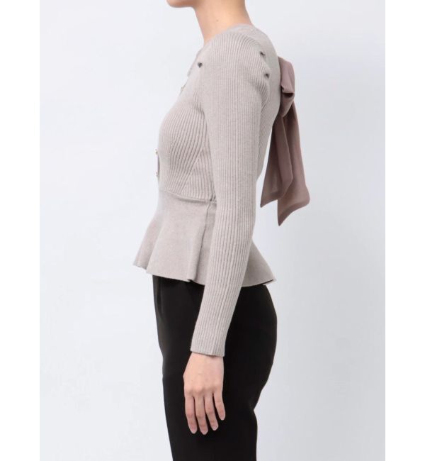 RESEXXY「バックリボンペプラムニットトップス」|ニット・セーター|