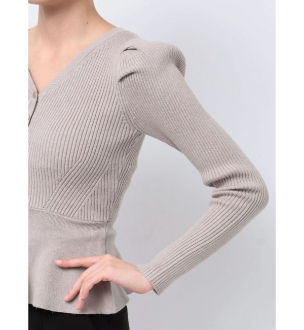 RESEXXY「バックリボンペプラムニットトップス」|ニット・セーター|