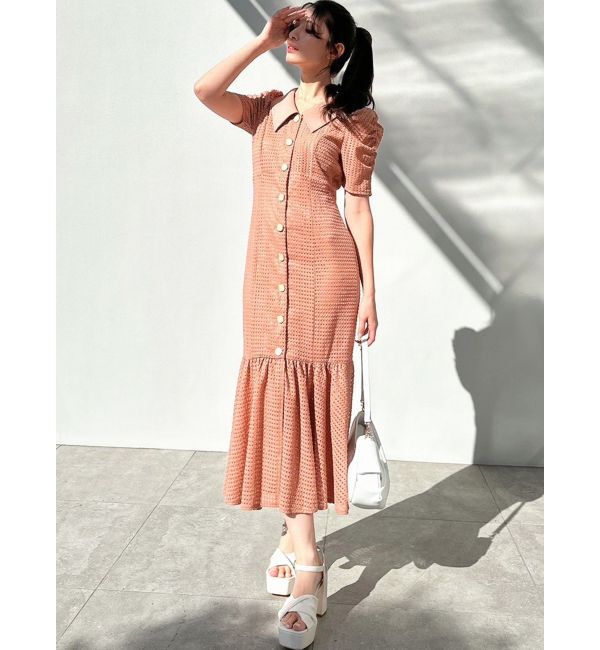 RESEXXY「ラッセルマーメイドワンピース【ピンク・オレンジWEB限定カラー】」|ワンピース|