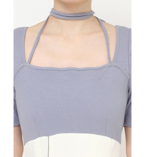 RESEXXY「バイカラーメローフレアワンピース」|ワンピース|