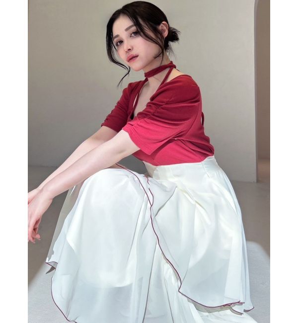 RESEXXY「バイカラーメローフレアワンピース」|ワンピース|