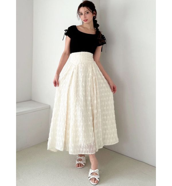 RESEXXY「スクエアカットショルダーリボントップス」|Tシャツ・カットソー|