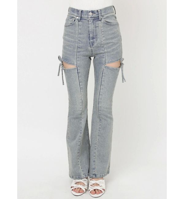 RESEXXY「【追加生産分】カットアウトリボンデニムパンツ」|デニム|