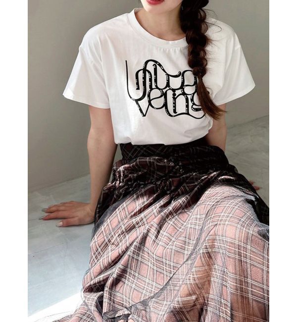 RESEXXY「スタッズロゴTシャツ」|Tシャツ・カットソー|ホワイト