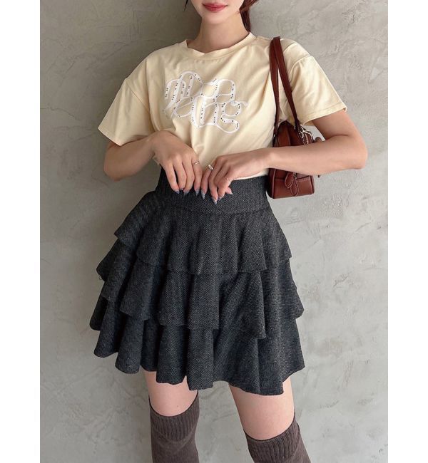 RESEXXY「スタッズロゴTシャツ」|Tシャツ・カットソー|イエロー