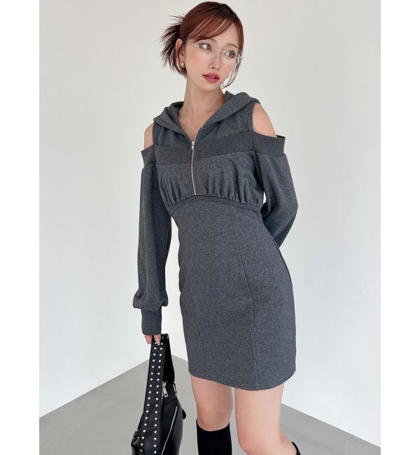 RESEXXY「レイヤードフーディミニワンピース」|ワンピース|