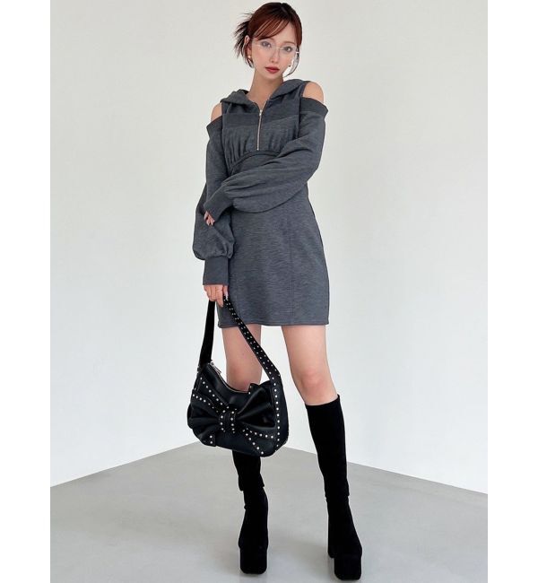 RESEXXY「レイヤードフーディミニワンピース」|ワンピース|