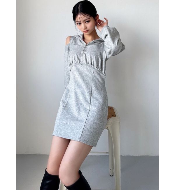 RESEXXY「レイヤードフーディミニワンピース」|ワンピース|