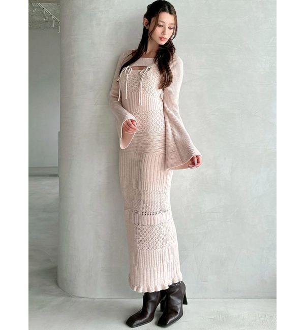 RESEXXY「クロシェニットタイトワンピース」|ワンピース|