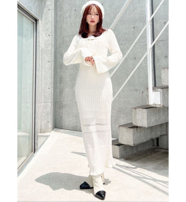 RESEXXY「クロシェニットタイトワンピース」|ワンピース|