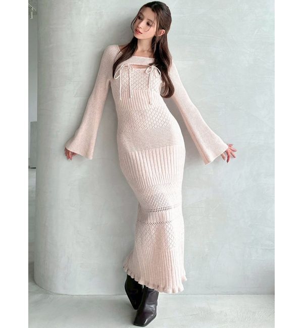 RESEXXY「クロシェニットタイトワンピース」|ワンピース|