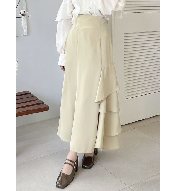 dazzlin「サイドティアードフレアスカート」|スカート|イエロー