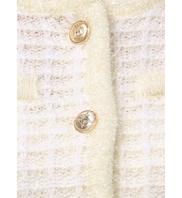 dazzlin「ツイードライクショートニットジャケット」|カーディガン|