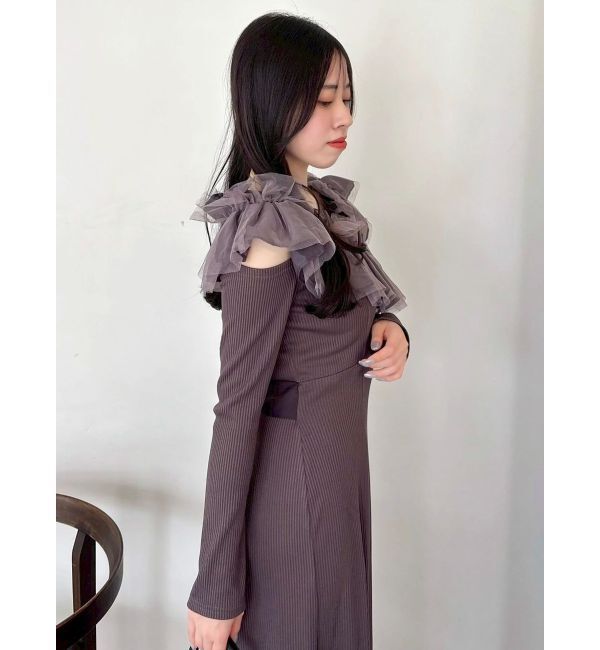 dazzlin「クロスフリルカットワンピース」|ワンピース|