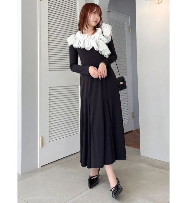 dazzlin「クロスフリルカットワンピース」|ワンピース|