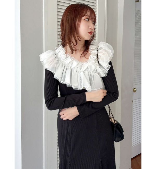 dazzlin「クロスフリルカットワンピース」|ワンピース|