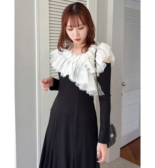 dazzlin「クロスフリルカットワンピース」|ワンピース|