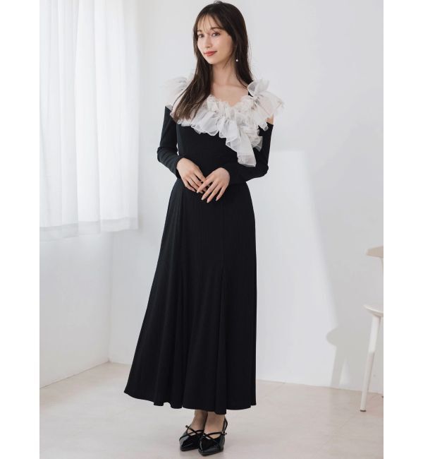 dazzlin「クロスフリルカットワンピース」|ワンピース|