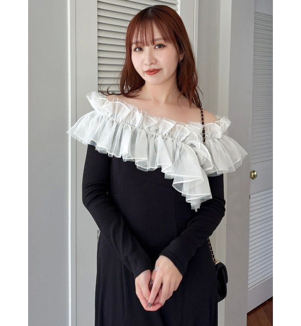 dazzlin「クロスフリルカットワンピース」|ワンピース|