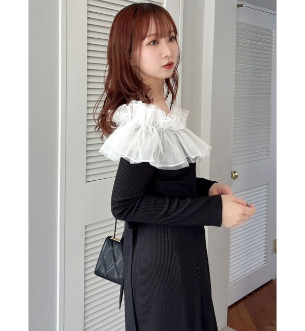 dazzlin「クロスフリルカットワンピース」|ワンピース|