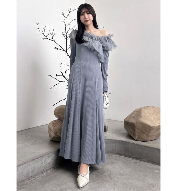 dazzlin「クロスフリルカットワンピース」|ワンピース|