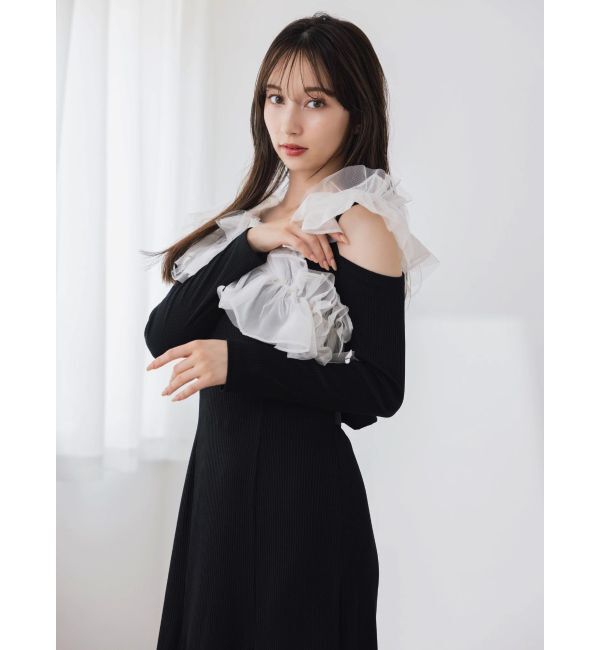 dazzlin「クロスフリルカットワンピース」|ワンピース|