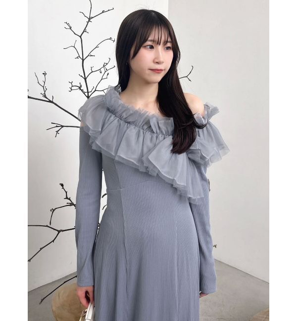 dazzlin「クロスフリルカットワンピース」|ワンピース|