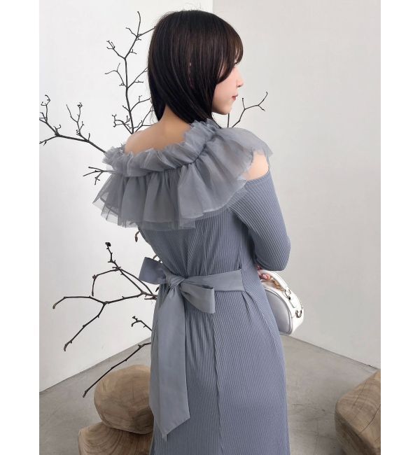 dazzlin「クロスフリルカットワンピース」|ワンピース|