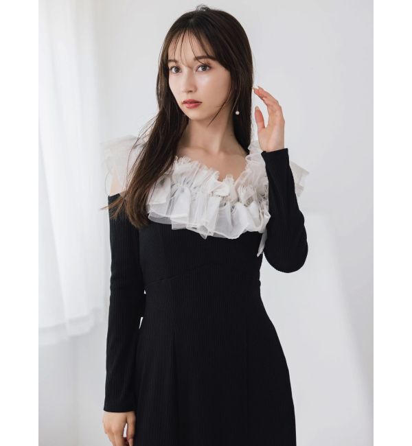 dazzlin「クロスフリルカットワンピース」|ワンピース|