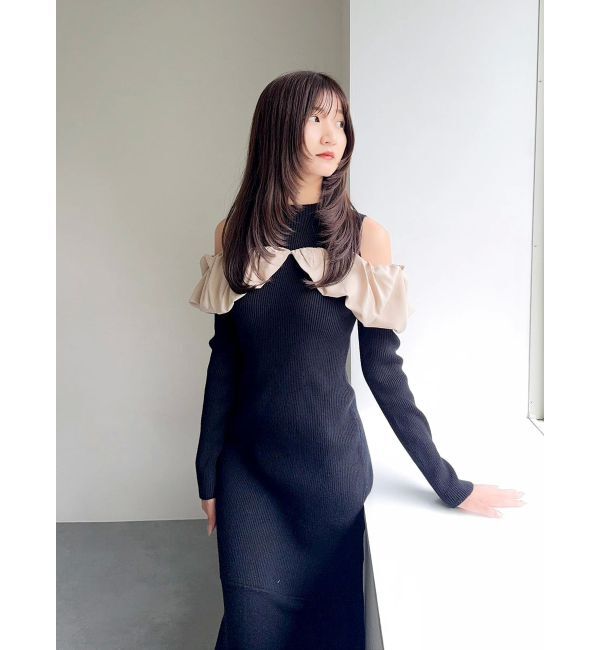 dazzlin「ドッキングバルーンネックニットワンピース」|ワンピース|