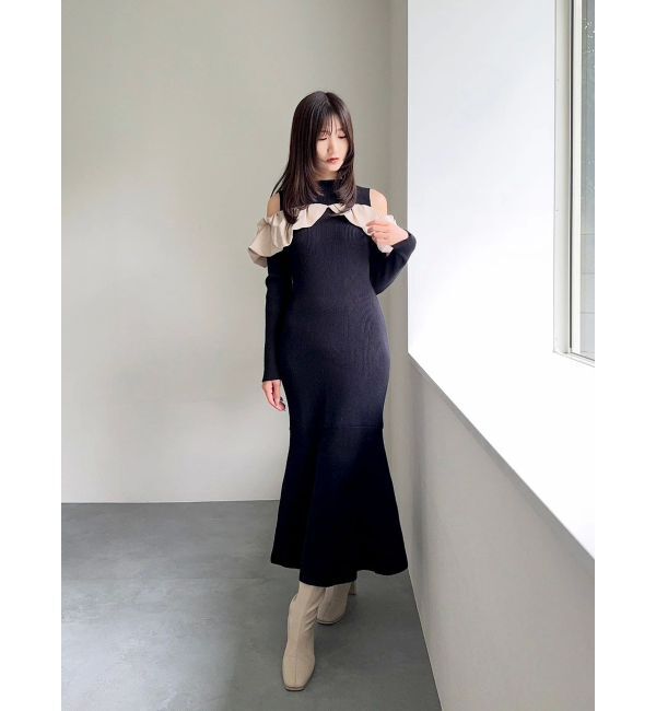 dazzlin「ドッキングバルーンネックニットワンピース」|ワンピース|