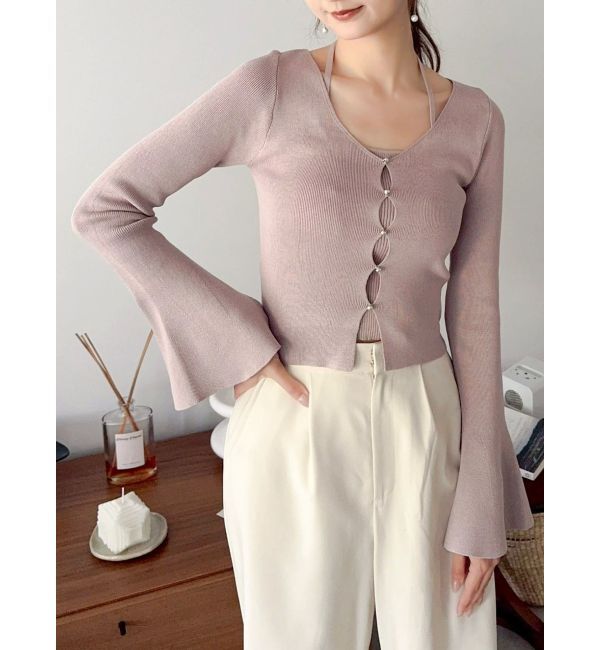 dazzlin「【20周年記念復刻！】カーデタイトトップス」|ニット・セーター|ピンク