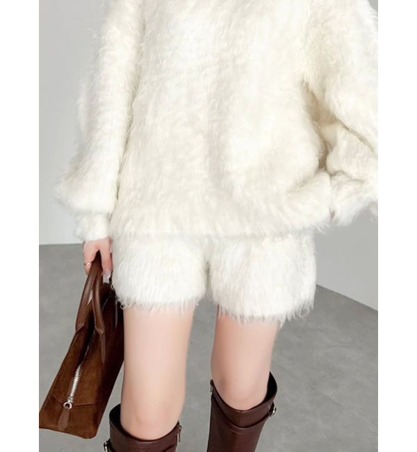 dazzlin「カールニットショートパンツ」|その他|アイボリー