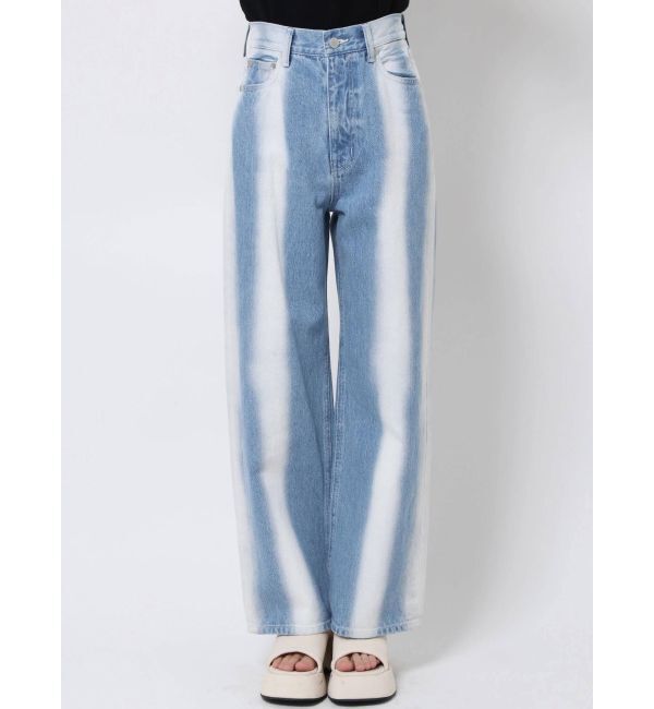 EMODA「ストライプカラールーズジーンズ」|デニム|