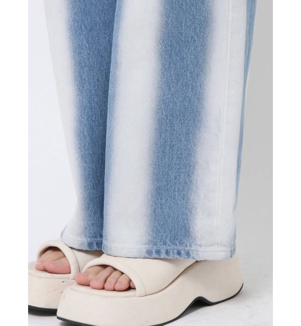 EMODA「ストライプカラールーズジーンズ」|デニム|