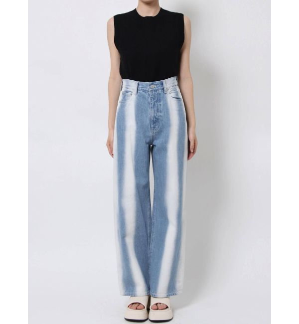 EMODA「ストライプカラールーズジーンズ」|デニム|