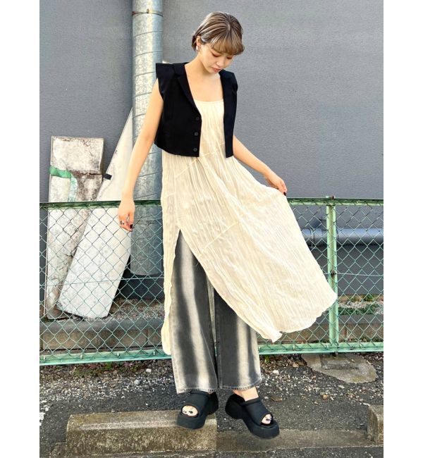 EMODA「ストライプカラールーズジーンズ」|デニム|