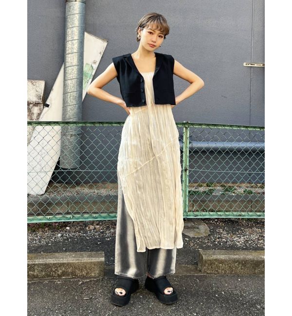 EMODA「ストライプカラールーズジーンズ」|デニム|