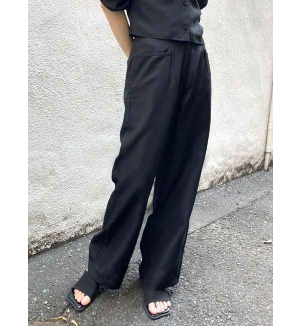 EMODA「サイドポケットワイドパンツ」|その他|ブラック