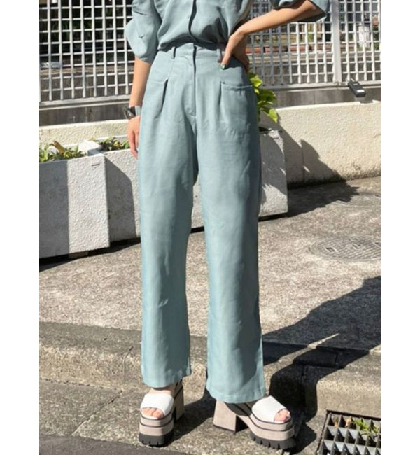 EMODA「サイドポケットワイドパンツ」|その他|ブルー