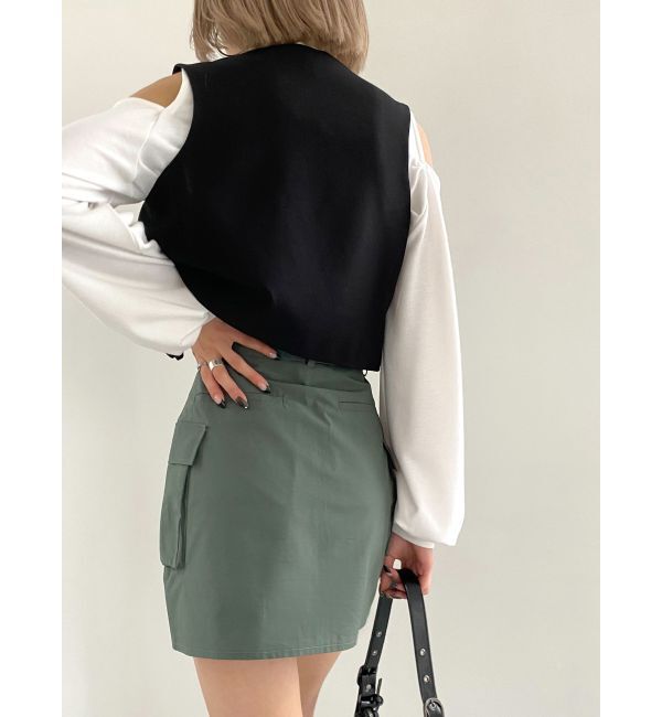 EMODA「ノーカラーコンパクトベスト」|ベスト・ジレ|