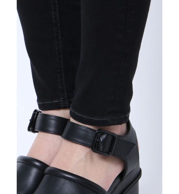 EMODA「アシンメトリーマークハイウエストパギンス」|デニム|