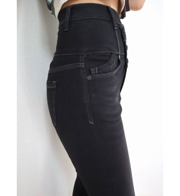 EMODA「アシンメトリーマークハイウエストパギンス」|デニム|