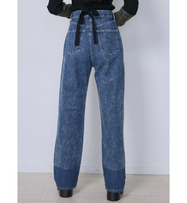 EMODA「2トーンルーズハイウエストジーンズ」|デニム|